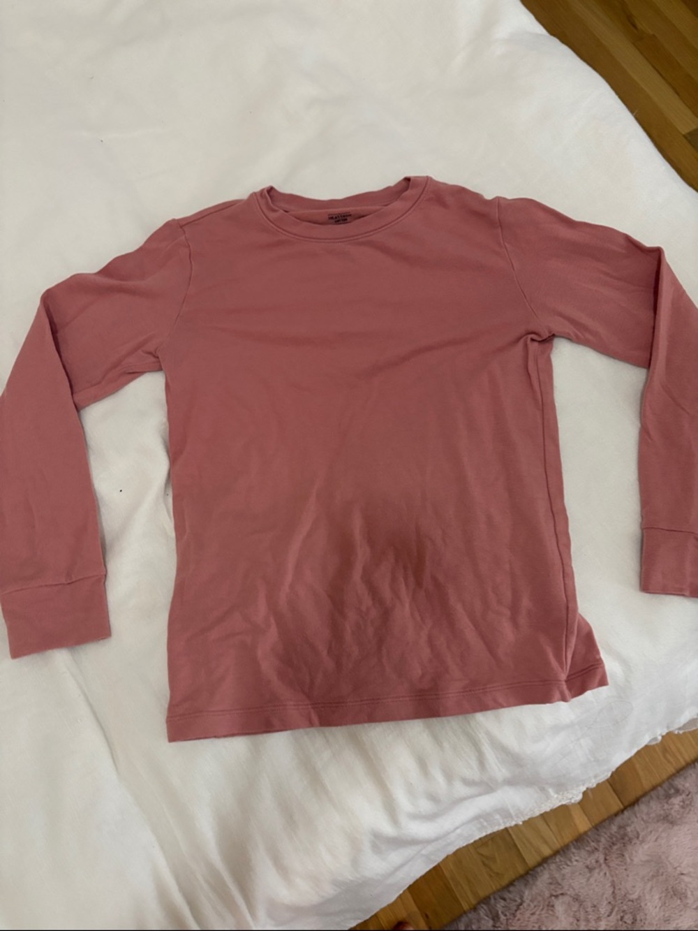 Long Sleeve Crewneck Top in Dusty Rose